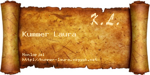 Kummer Laura névjegykártya